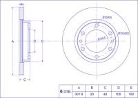 Диск тормозной TG-43512-60100/RN1139V *Ti•GUAR