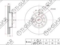 Диск тормозной TG-1K0615301T/RN1374V*TI-GUAR